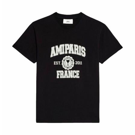 Ami Paris T-Shirts Sort, Herre, Størrelse: XL