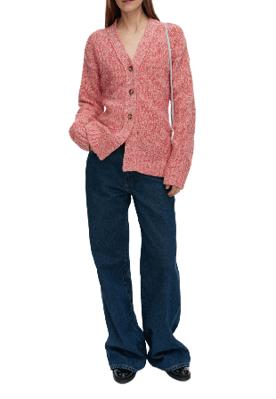 Marimekko Aamu Unikko Knit Cardigan Tröjor Dam Röd XS