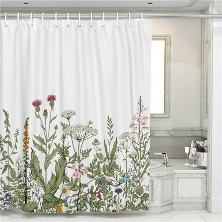 Yksi setti (YL003G, noin 180*180cm) Suihkuverho Vedenpitävä ja Homeenkestävä Kylpyhuoneverho Naisille ja Miehille Koukuilla Nopeasti Kuivuva Pestävä 