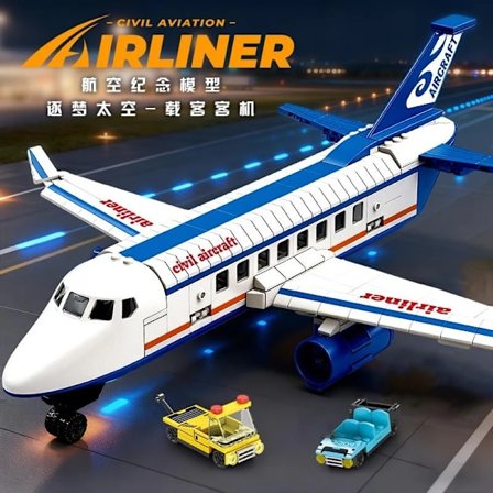 City Cargo Fly Opbevaring Lufthavn Airbus Fly Avion Teknisk Kreative Byggeklodser Pædagogisk Legetøj til Børn