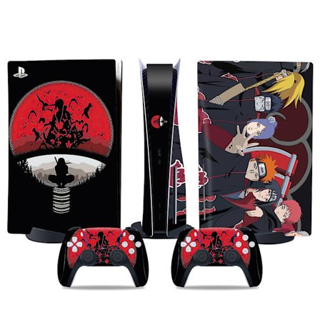 PS5-klistremerke for optisk enhet, kult PS5-skin, håndtak for kontroller, for PS5-konsoll og kontroller, NARUTO (FMY)