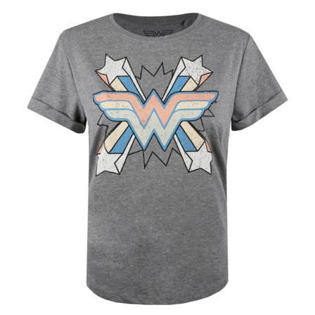 Wonder Woman Dam/dam Burst T-shirt S Grafit/blå/rosa H