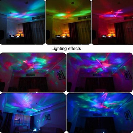 7 Farvet Ocean Bølge Stjernehimmel LED Natlampe RC Lampe