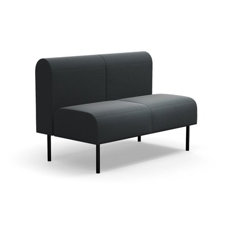 Modulsofa VARIETY, 2-Sitzer, Stoff Pod CS, anthrazit