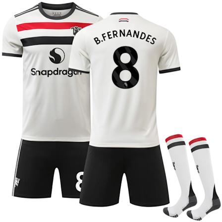 2024-2025 Manchester United Bortalag Barn Fotbollströja Kit Nr.8 B. Fernandes 20