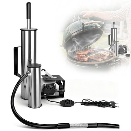 25W Kylmä Savugeneraattori Ilmapumpulla, Säädettävä Nopeus, Terva Kokoava, Lämpöä Kestävä Kahva, BBQ