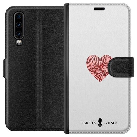 Yhteensopiva Lompakkokotelo Huawei Huawei P30 Cactus and Friends - Fingerprint Love