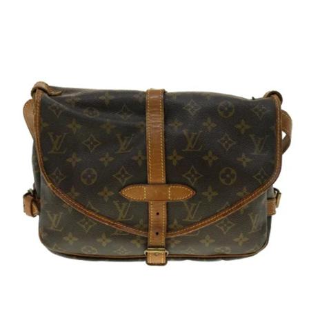 Louis Vuitton Vintage, Pre-owned Saumur 30 Monogram Messenger Bag Bruin, Dames, Maat:ONE Size
