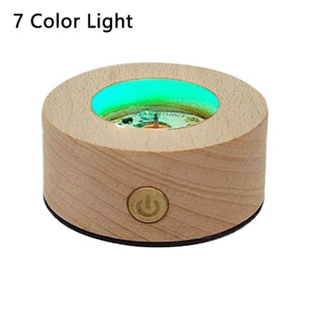 LED-ljusdisplayhållare Crystal Ball Base 7 FÄRG LJUS 7