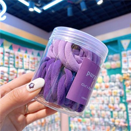 50 STK. hårelastikker, sømløse hestehaleholdere i bomuld, elastiske hårbånd, der ikke skader, til tykt, tungt og krøllet hår