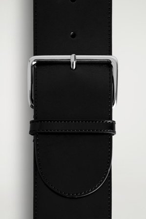 COS Femme Large Ceinture Cuir in Noir