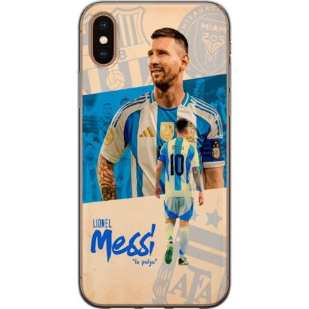 Kompatibel Mobilcover til Apple Apple iPhone XS Lionel Messi portræt med Argentinas trøje design inspireret af passion for fodbold og verdens bedste