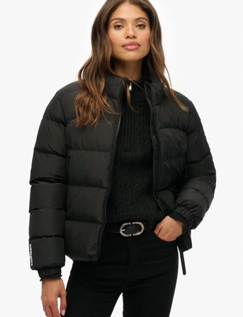 Superdry Non Hooded Sports Puffer Jkt - Black - L