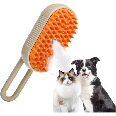 3-i-1 Kat Dampsbørste Elektrisk Spray Massage Kam Kæledyr Hårfjerningskam