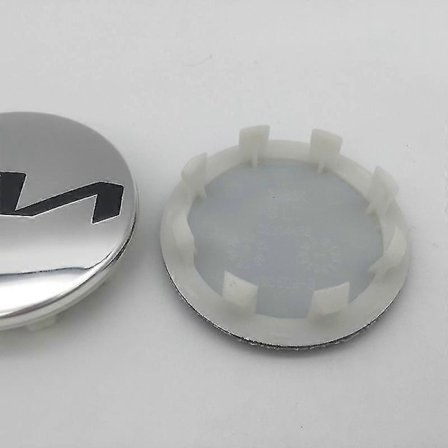 4 stk. 58mm 59mm Bil Emblem Hjul Nav Center Cap Badge Dækker Klistermærke Styling Tilbehør, 58mm ny sølv 2