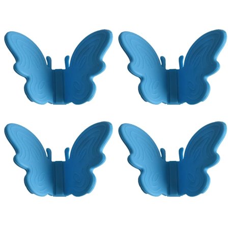 4 st fjärilsformade ugnsvantar i silikon, magnetiska värmebeständiga handskar för alla grytor, ugnar, fritöser för kök - blå