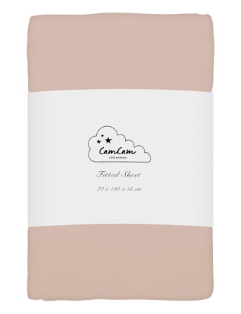 Cam Cam Copenhagen Sheet, Fitted, 70X140X15Cm - Gots - Pink - 70X 140X 15CM