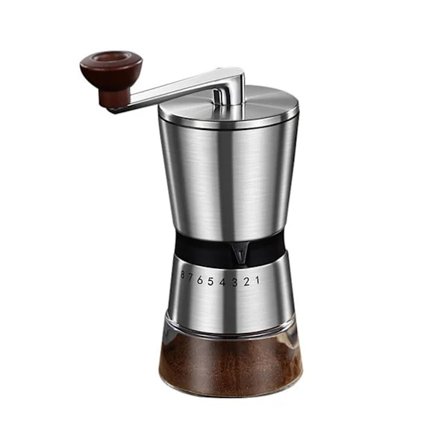 Manuel kaffekværn med hurtig formaling og variabel justering af grovhed