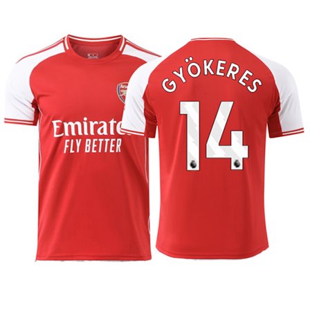 25-26 Arsenal Football Club Hemmatröja Nr. 14 Gyökeres Matchtröja Fotbollströja och Byxor S-2XL Hemma