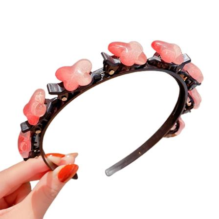 Suloinen hiuspanta klipseillä Monikäyttöinen prinsessan kampauspanta Värikkäät hiusasusteet 11