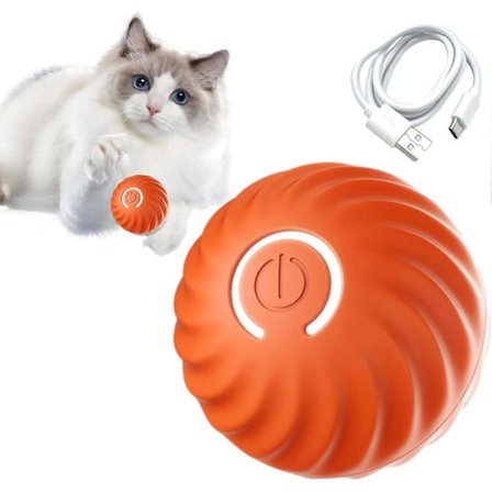 Selvrullende ball for hund, smart selvgående ball med 2 moduser, lang batteritid, ny elektrisk intelligent ertende katteball med utskiftbart skall