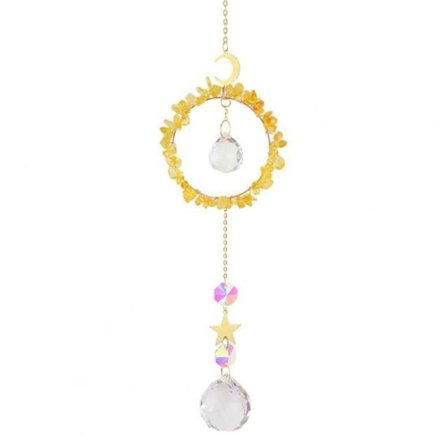 Sun Catchers Round Crystal Ring 7 7