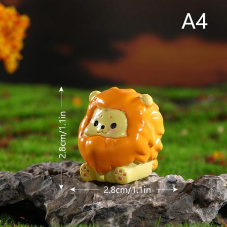 Figuriner Miniatyr E Lion Animal Resin Prydnader För Heminredning