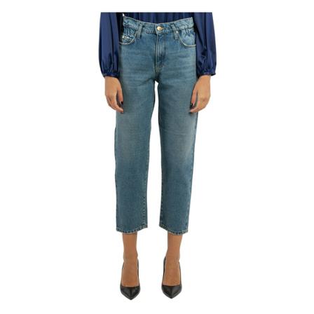 Pinko, Cropped Jeans Blauw, Dames, Maat:W27,polyester