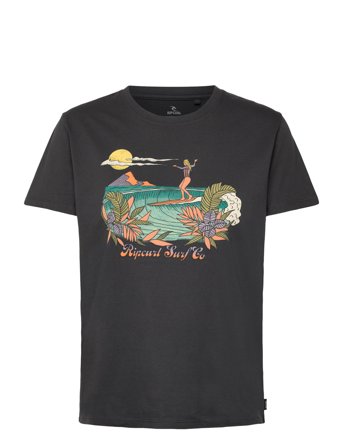 Gliding Standard Tee Sport Women Sport Clothing Sports Tops & T-shirts Sport T-Skjorte Black Rip Curl