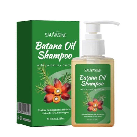 100 ml Batana Olie Shampoo til Beroligende Hovedbund Intens Reparation Batana Nærende Shampoo med Rosmarinekstrakt til Alle Hårtyper 100 ml