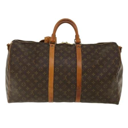 Louis Vuitton Vintage, Pre-owned Canvas travel-bags Bruin, unisex, Maat:ONE Size,leer