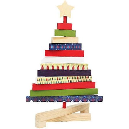 Kreative Roterende Juletrepynt i Tre og Skrivebordsornamenter