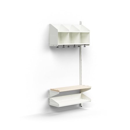 Garderobenelement ENTRY, Erweiterungsmodul, wandhängend, 1800 x 900 x 300 mm, weiß