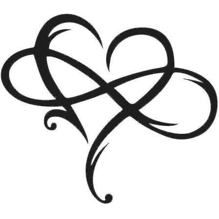 Pyzl Vægophæng Hjerte Metal Vægkunst, Altid Og For Evigt Kærlighed Hjerteform Uendelighedsgave