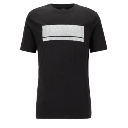 Hugo Boss, Tee-Shirt Teeonic Zwart, Heren, Maat:L