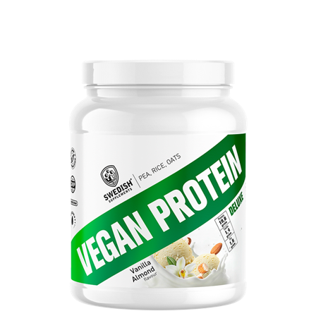 Swedish Supplements Vegansk Protein Deluxe 750 g, Vanilla Almond - Bodyman.dk
