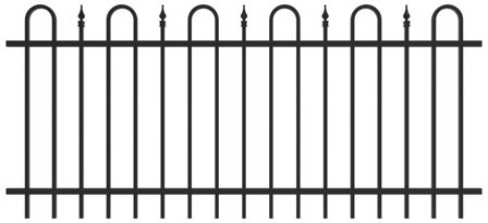 Jabo Björkö 34040 Staket 2000 x 900 x 25 mm, stål, Utemiljö