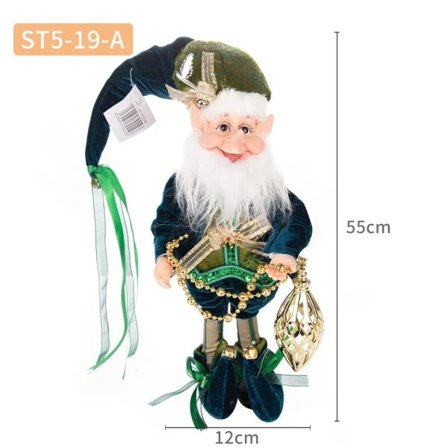 Jul Dukker Nisser Anheng Ornament Smilende Ansikt Like Mark Robert Fylt Alv Plysj Leker
