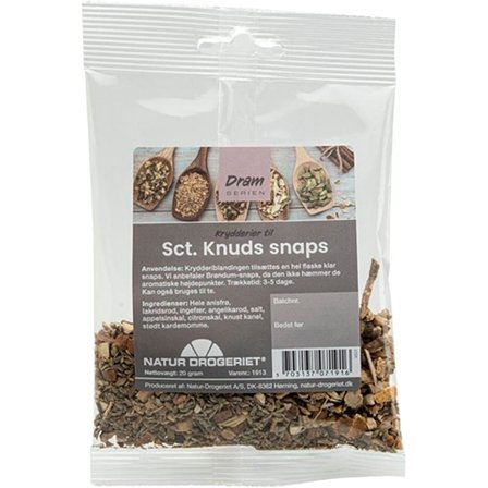 Natur Drogeriet Sct. Knuds Snaps Krydderiblanding 20 g, Helse & Madvarer, Krydderier, Øvrigt
