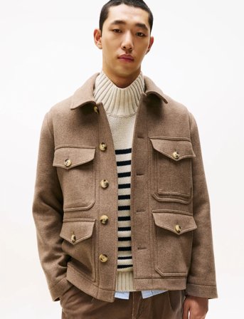 Tommy Hilfiger Wool 4Pkt Jacket - Brown - XXXL