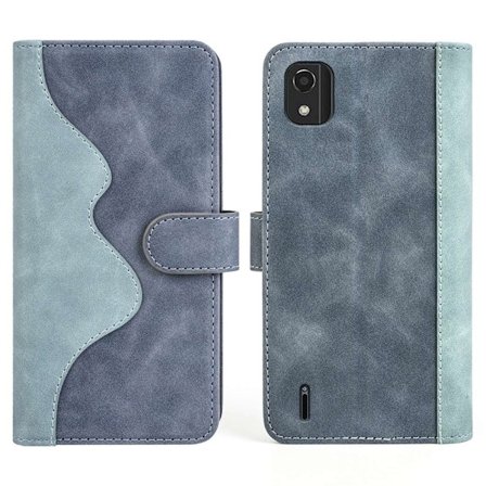 Tvåfärgat Nokia C2 2nd Edition fodral i läder - Blå