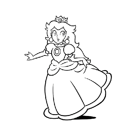 Väggdekor - Super Mario Princess