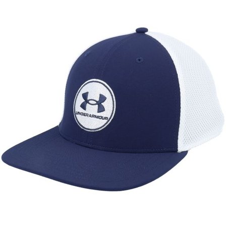 Under Armour - Blå fitted Keps - Iso-chill Drive Low Str Midnight Navy/White Trucker @ Hatstore