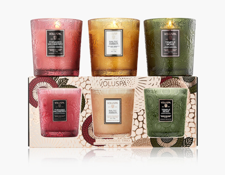 Voluspa Gaveeske Duftlys Demi 3x40t