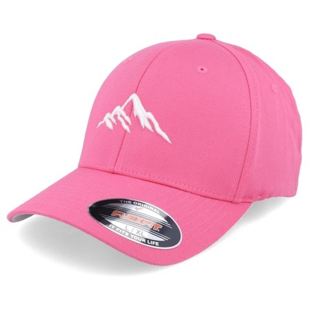 Wild Spirit - Pink flexfit Kasket - Mountain 3d White/Pink Flexfit @ Hatstore