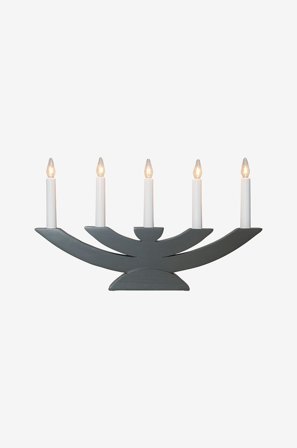 Star Trading - Lysestage Navida 24 cm - Grå - Adventslysestager - Fra Homeroom