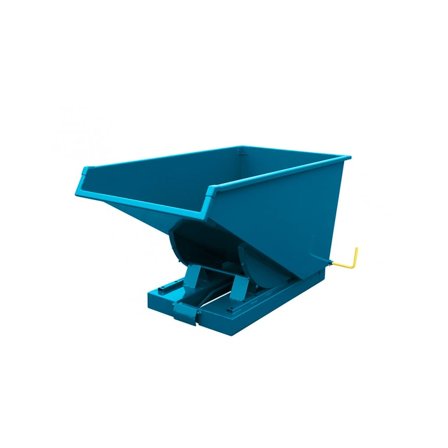 Tippcontainer for tungt gods, 600 liter, blå