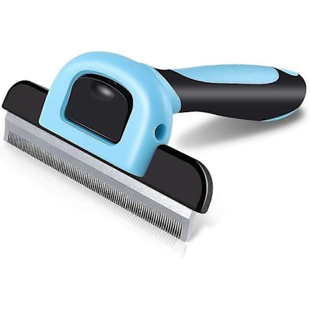 Fellbørste for hund, kjæledyrstellbørste, flokefjerner, hundebørste, kattebørste for fjerning av løs pels for kort, middels og langhårede kjæledyr