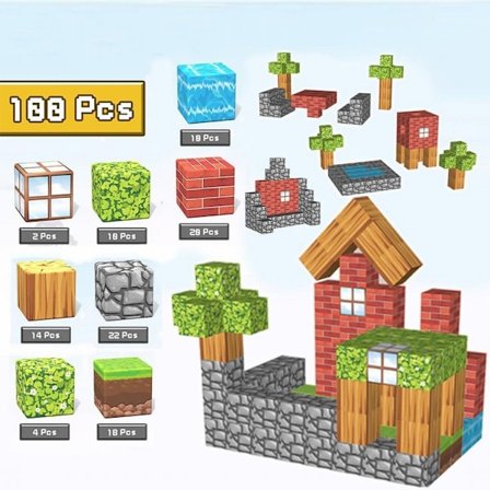 Magnetiske byggeklodser 100 stykker - Legetøj til alle