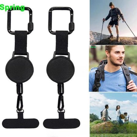 3 kpl kannettava sisäänvedettävä varkaudenestopuhelimen kaulanauha ulkoiluun, helposti vedettävä avaimenperä